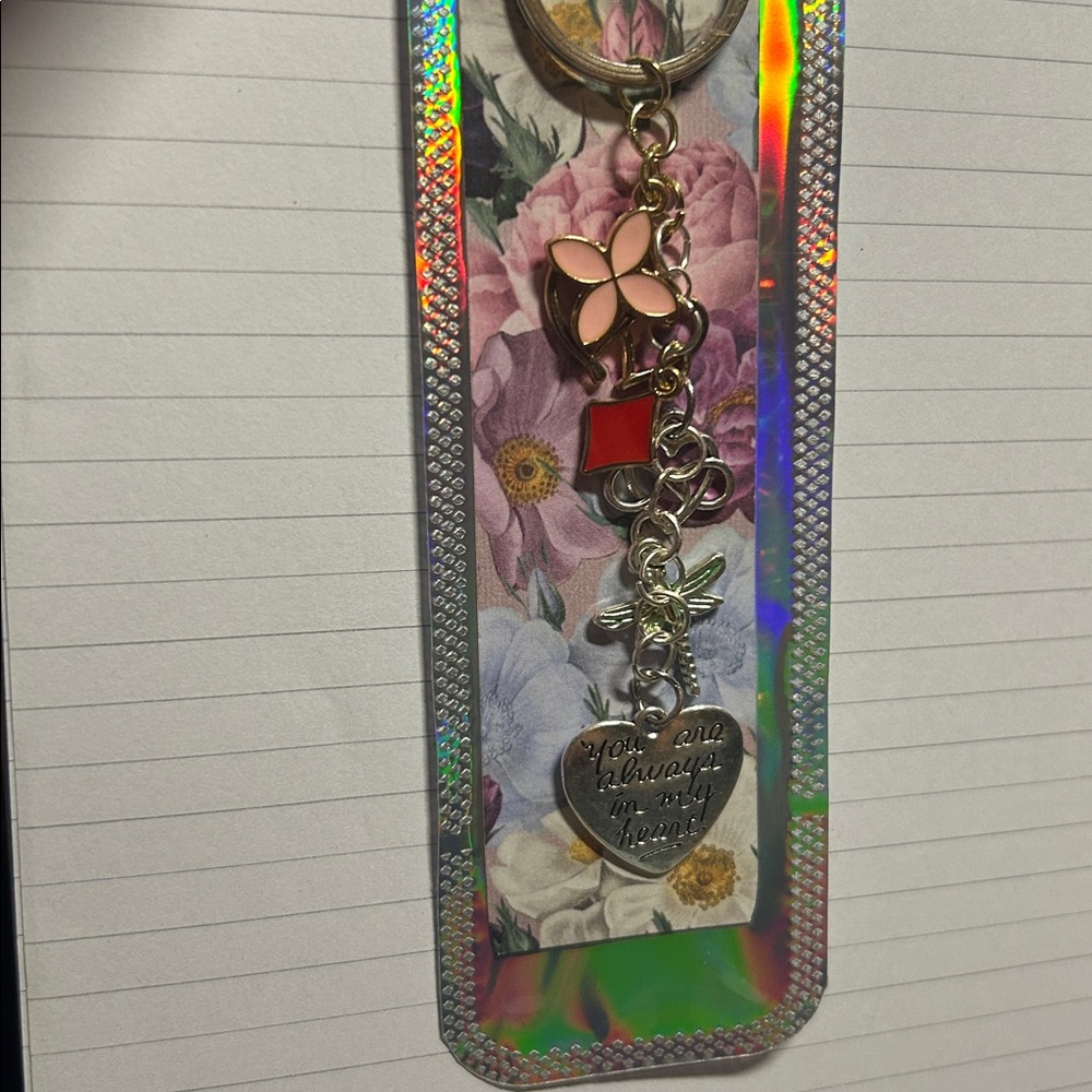 Keychain ‘You are always in my heart’ charm
